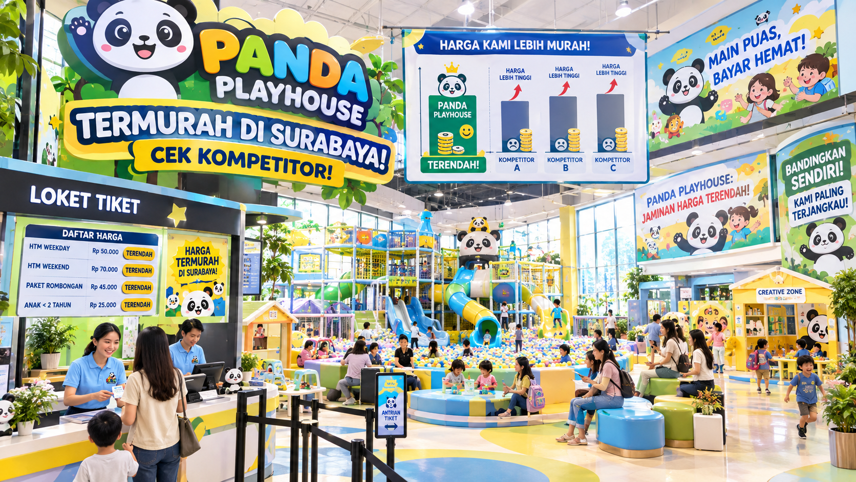 Panda Playhouse: Playground Indoor Termurah di Surabaya, Buktikan Sendiri!